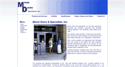 Desktop Screenshot of mooredoors.com